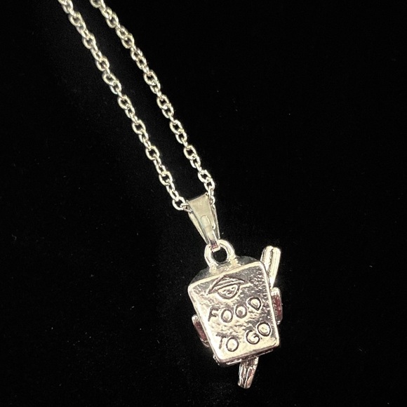 Chinese Food Take Out Necklace To Go Chopsticks May Be Personalized - Picture 6 of 11
